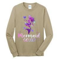 Mermaid Birthday Squad Party Women Mermaid Halloween Tall Long Sleeve T-Shirt