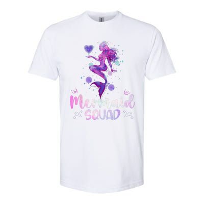 Mermaid Birthday Squad Party Women Mermaid Halloween Softstyle CVC T-Shirt