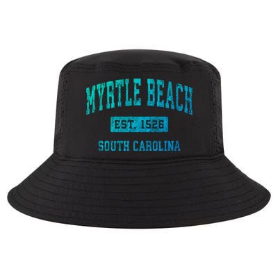 Myrtle Beach South Carolina Sc Vintage Established Sports Gift Cool Comfort Performance Bucket Hat