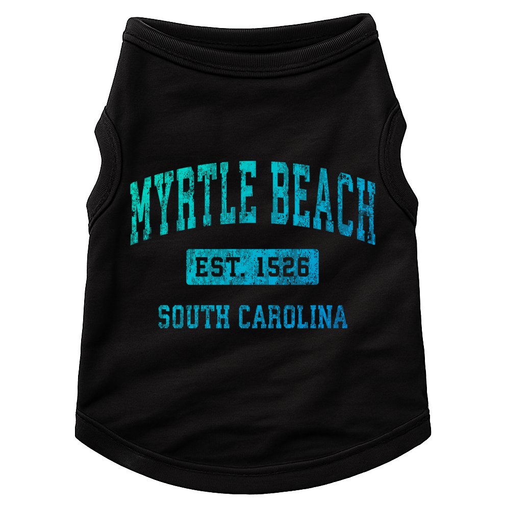 Myrtle Beach South Carolina Sc Vintage Established Sports Gift Doggie Tank
