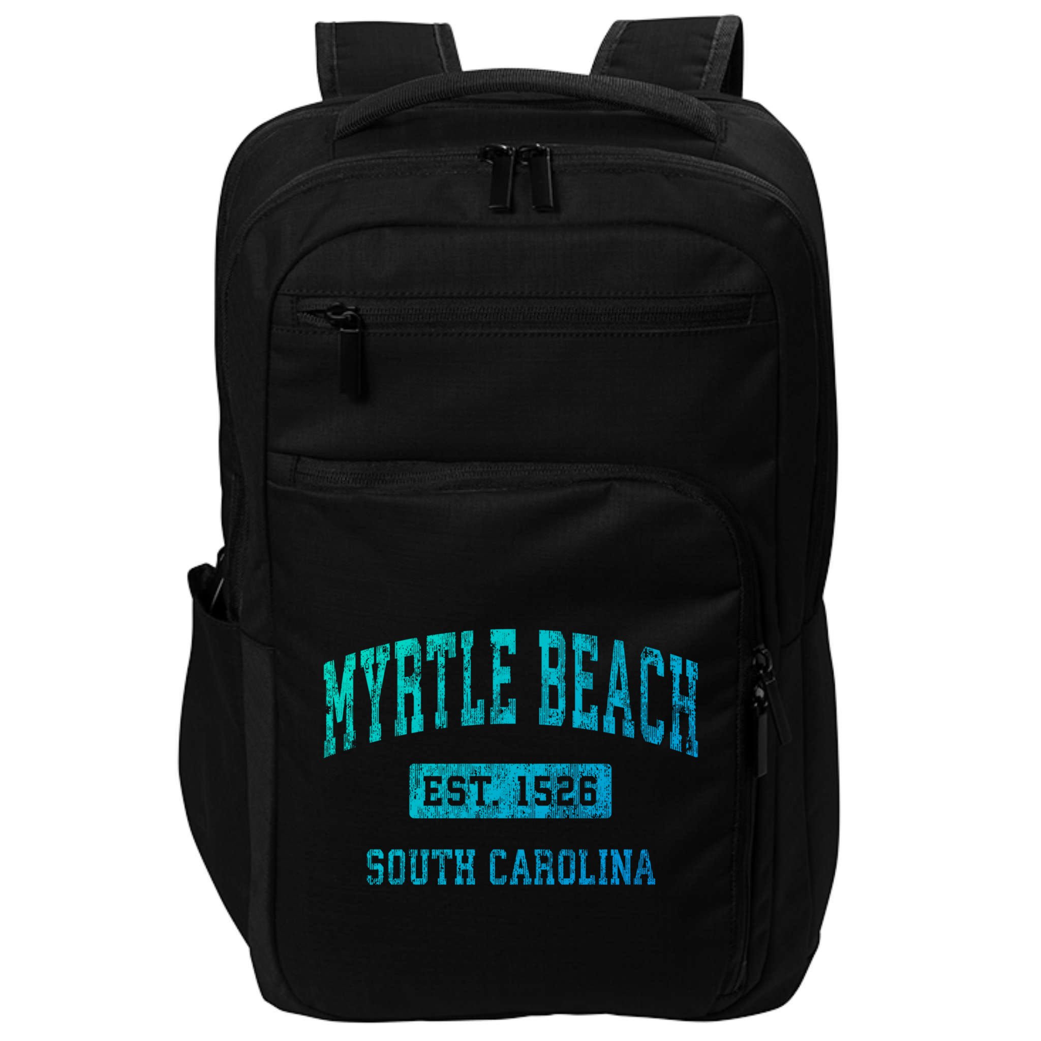Myrtle Beach South Carolina Sc Vintage Established Sports Gift Impact Tech Backpack