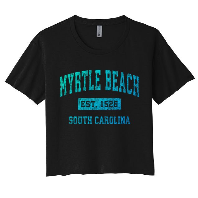 Myrtle Beach South Carolina Sc Vintage Established Sports Gift Crop Top