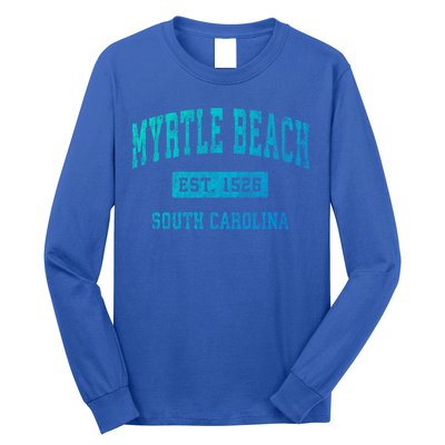 Myrtle Beach South Carolina Sc Vintage Established Sports Gift Long Sleeve Shirt