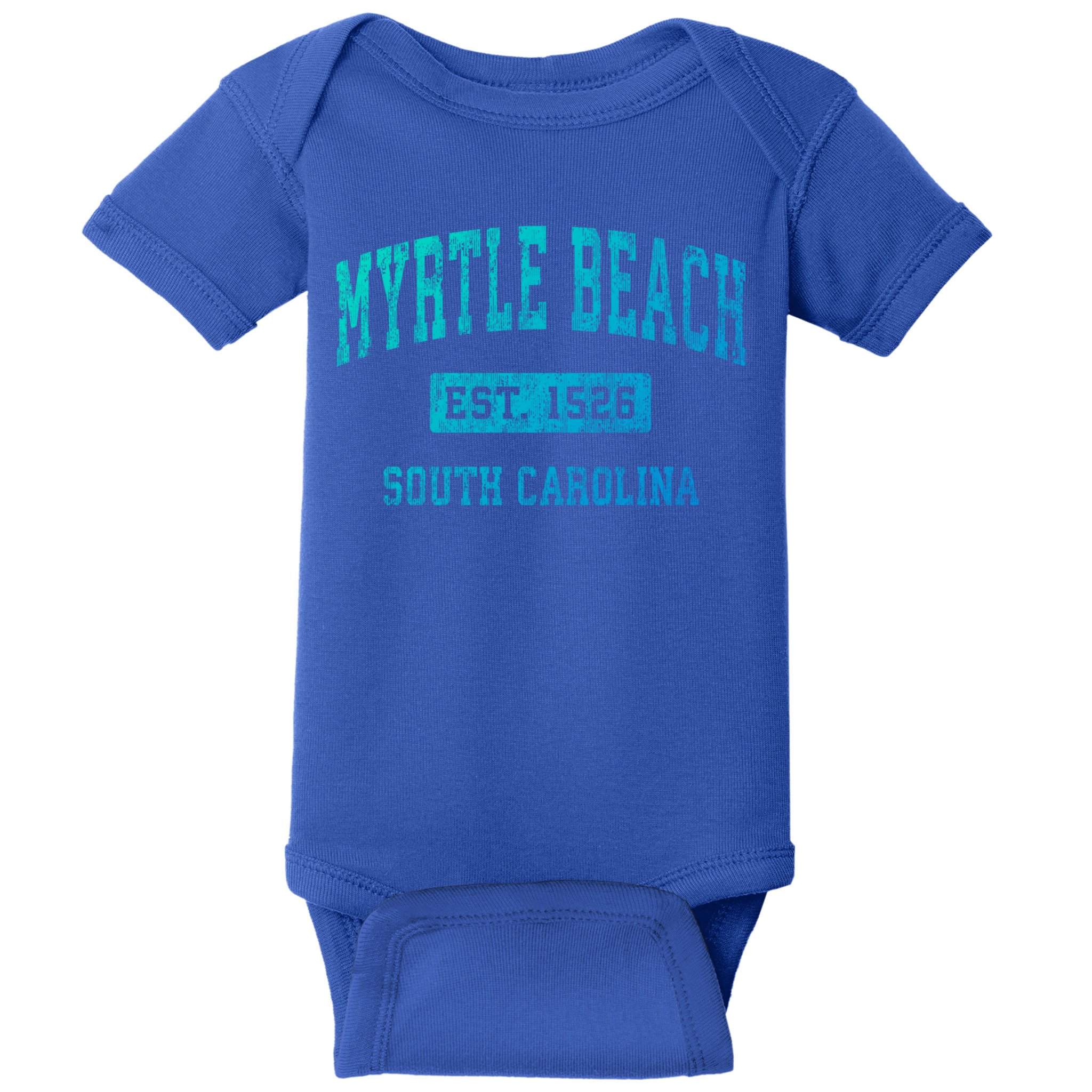 Myrtle Beach South Carolina Sc Vintage Established Sports Gift Baby Bodysuit