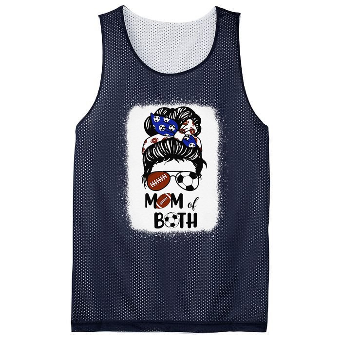 Messy Bun Soccer Mom Football Mom Of Both Mothers Day Mesh Reversible Basketball Jersey Tank