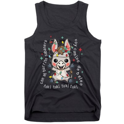 Mi Burrito Sabanero Mexican Funny Tuki Tuki Donkey Latino Tank Top