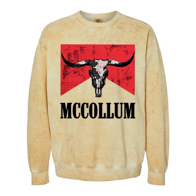 Mccollum Bull Skull Cute For Country Music Lover Colorblast Crewneck Sweatshirt