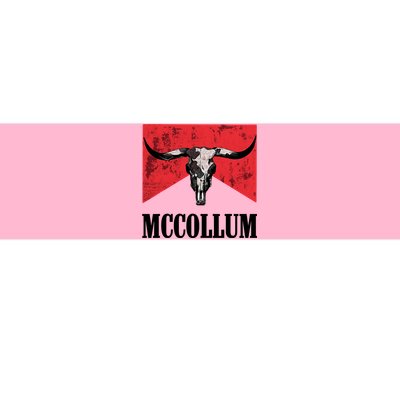 Mccollum Bull Skull Cute For Country Music Lover Bumper Sticker