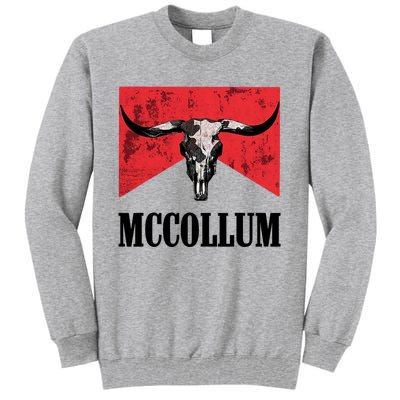 Mccollum Bull Skull Cute For Country Music Lover Tall Sweatshirt