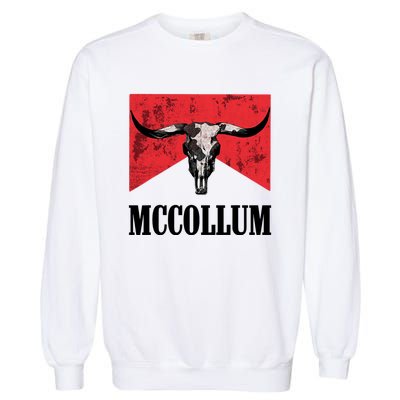 Mccollum Bull Skull Cute For Country Music Lover Garment-Dyed Sweatshirt