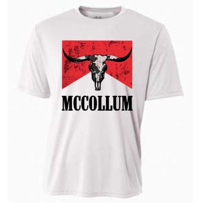 Mccollum Bull Skull Cute For Country Music Lover Cooling Performance Crew T-Shirt