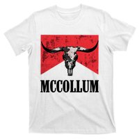 Mccollum Bull Skull Cute For Country Music Lover T-Shirt