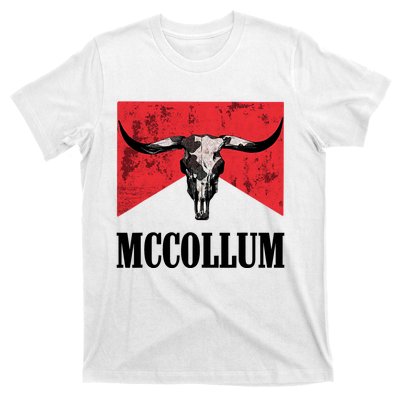 Mccollum Bull Skull Cute For Country Music Lover T-Shirt