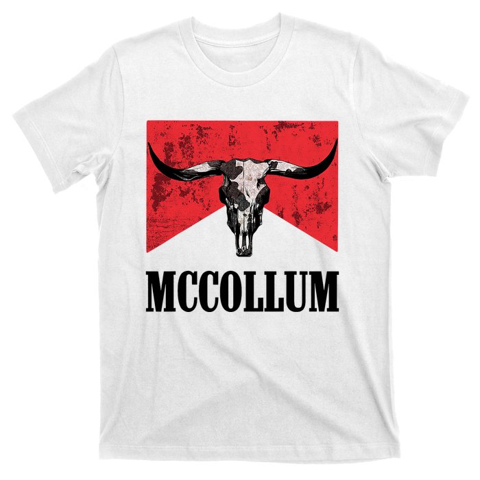 Mccollum Bull Skull Cute For Country Music Lover T-Shirt