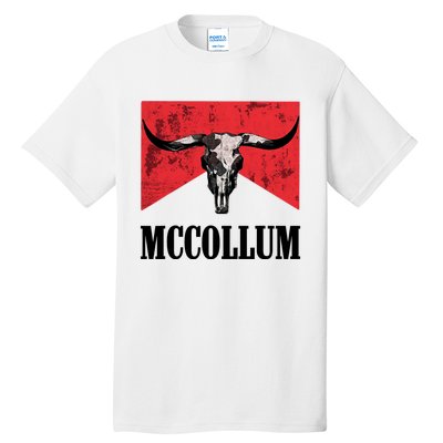 Mccollum Bull Skull Cute For Country Music Lover Tall T-Shirt