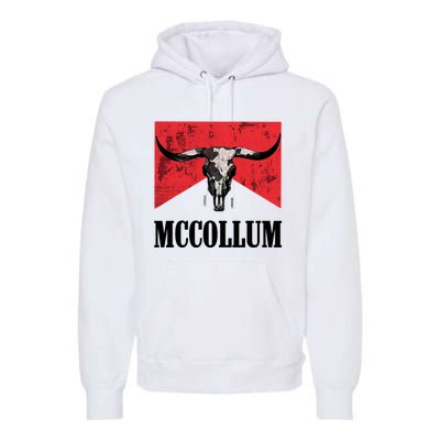 Mccollum Bull Skull Cute For Country Music Lover Premium Hoodie