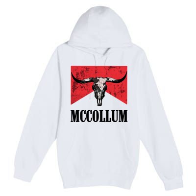 Mccollum Bull Skull Cute For Country Music Lover Premium Pullover Hoodie