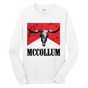 Mccollum Bull Skull Cute For Country Music Lover Tall Long Sleeve T-Shirt