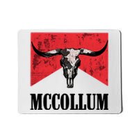 Mccollum Bull Skull Cute For Country Music Lover Mousepad