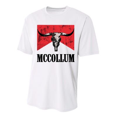 Mccollum Bull Skull Cute For Country Music Lover Performance Sprint T-Shirt