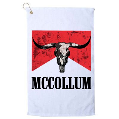 Mccollum Bull Skull Cute For Country Music Lover Platinum Collection Golf Towel