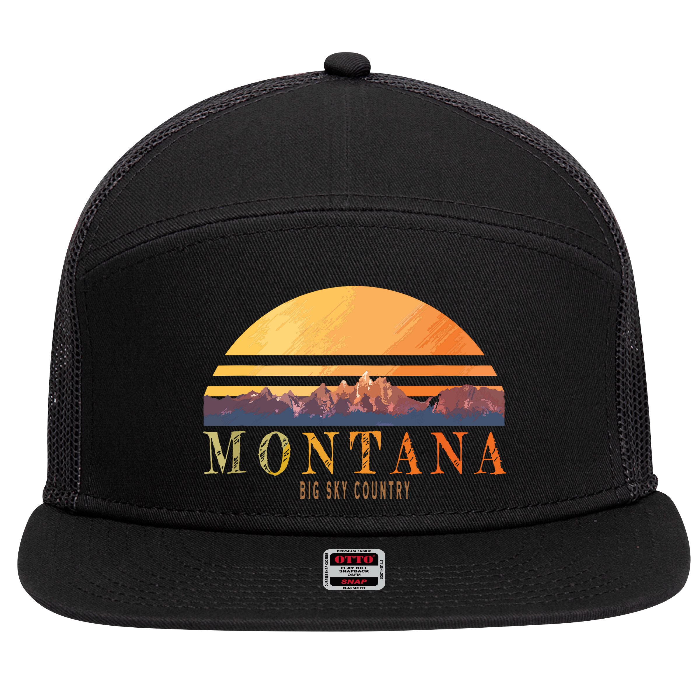 Montana Big Sky Country 7 Panel Mesh Trucker Snapback Hat
