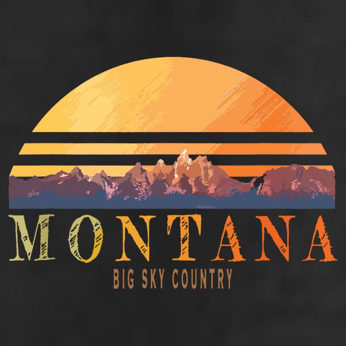 Montana Big Sky Country 7 Panel Mesh Trucker Snapback Hat