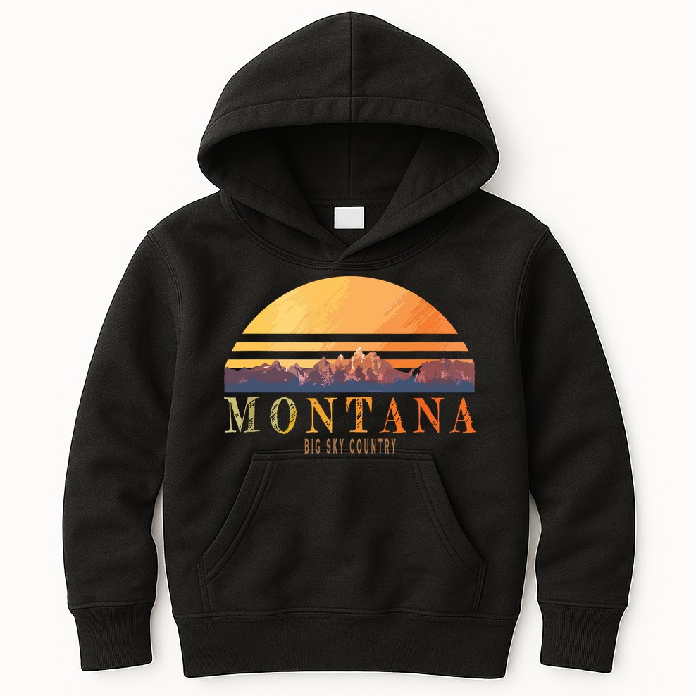 Montana Big Sky Country Kids Hoodie
