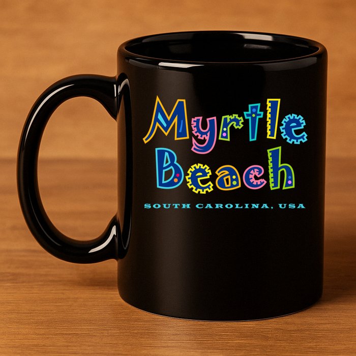 Myrtle Beach South Carolina Souvenir Cool Gift 11oz C Handle Ceramic Mug