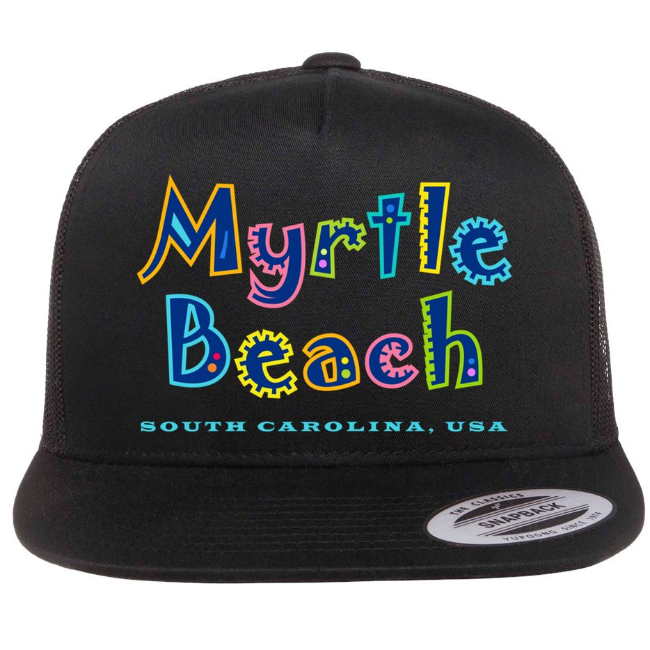 Myrtle Beach South Carolina Souvenir Cool Gift Flat Bill Trucker Hat