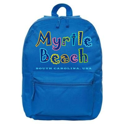 Myrtle Beach South Carolina Souvenir Cool Gift 16 in Basic Backpack