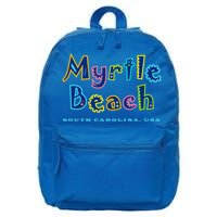 Myrtle Beach South Carolina Souvenir Cool Gift 16 in Basic Backpack