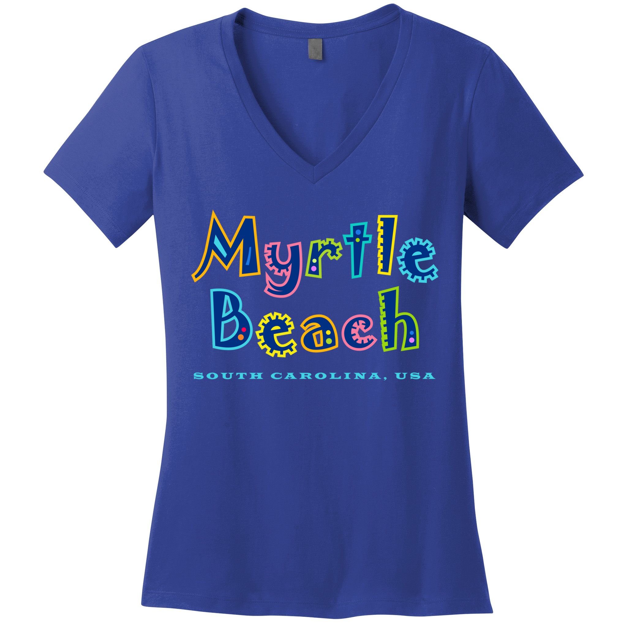 Myrtle Beach South Carolina Souvenir Cool Gift Women's V-Neck T-Shirt