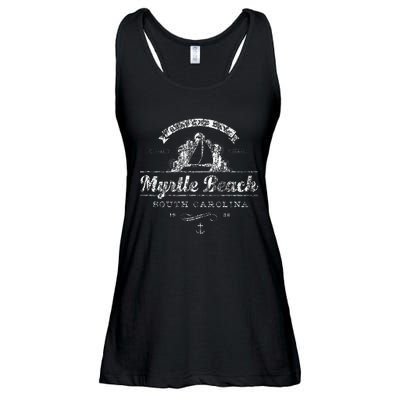 Myrtle Beach Sc Sailboat Vintage Nautical Ladies Essential Flowy Tank