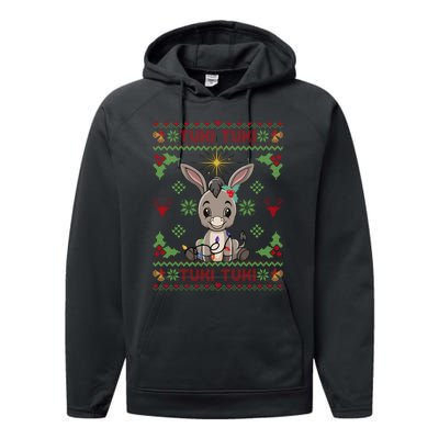 Mi Burrito Sabanero Mexican Funny Tuki Tuki Donkey Ugly Xmas Performance Fleece Hoodie