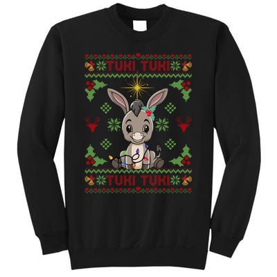 Mi Burrito Sabanero Mexican Funny Tuki Tuki Donkey Ugly Xmas Sweatshirt