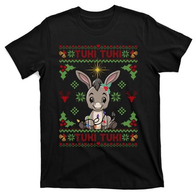 Mi Burrito Sabanero Mexican Funny Tuki Tuki Donkey Ugly Xmas T-Shirt