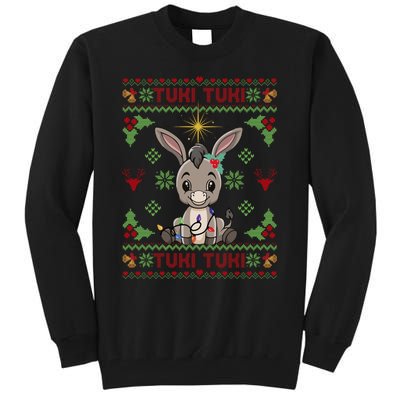 Mi Burrito Sabanero Mexican Funny Tuki Tuki Donkey Ugly Xmas Tall Sweatshirt