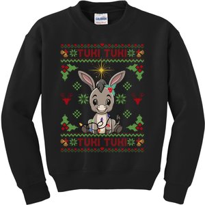 Mi Burrito Sabanero Mexican Funny Tuki Tuki Donkey Ugly Xmas Kids Sweatshirt