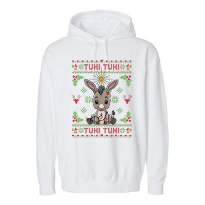 Mi Burrito Sabanero Mexican Funny Tuki Tuki Donkey Ugly Xmas Garment-Dyed Fleece Hoodie