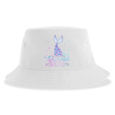 Mermaid Birthday Squad Party Sustainable Bucket Hat