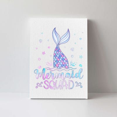 Mermaid Birthday Squad Party Canvas