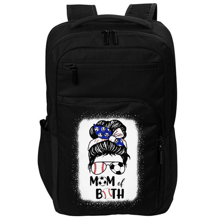 Messy Bun Soccer Mom Baseball Mom Of Both Mothers Day Impact Tech Backpack