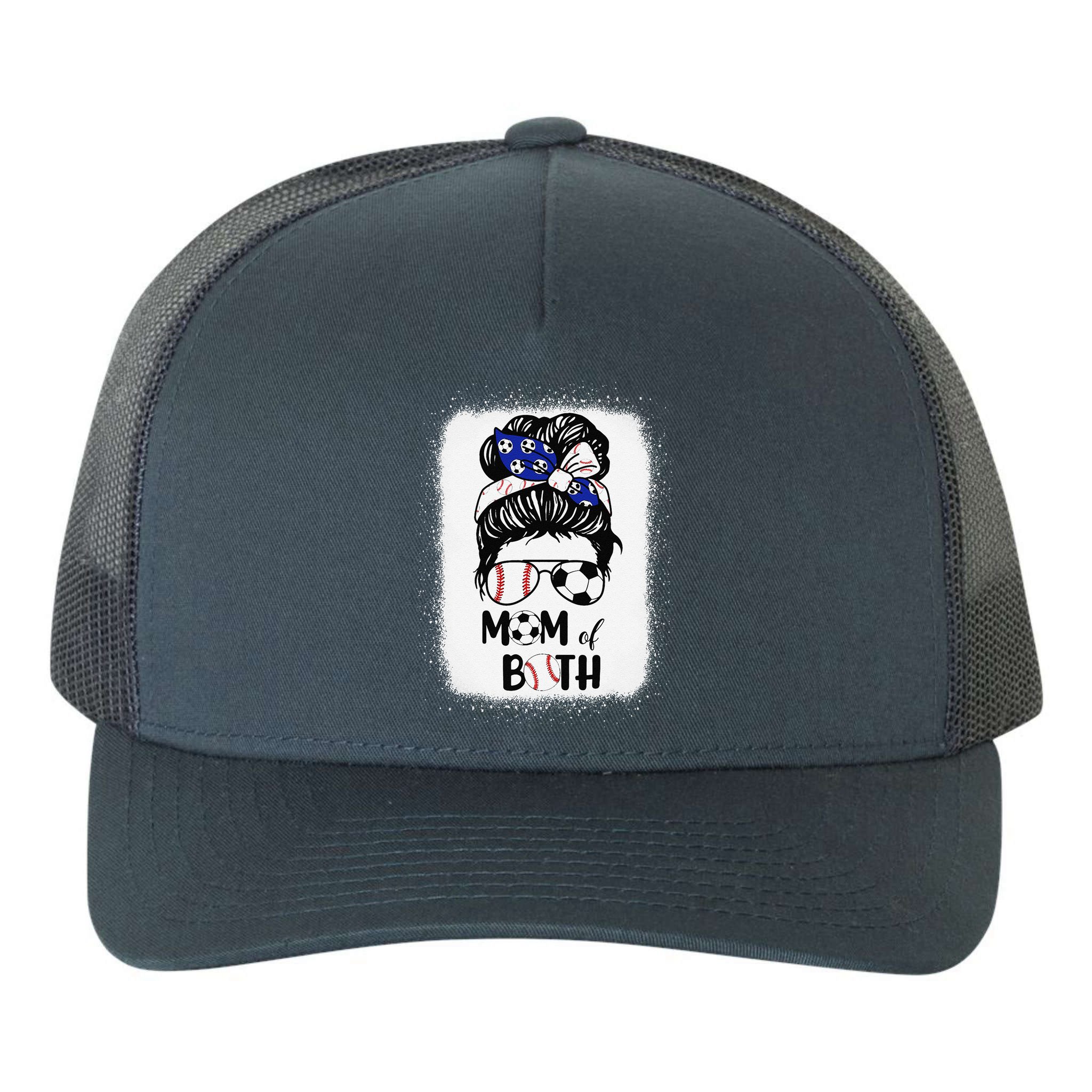 Messy Bun Soccer Mom Baseball Mom Of Both Mothers Day Yupoong Adult 5-Panel Trucker Hat