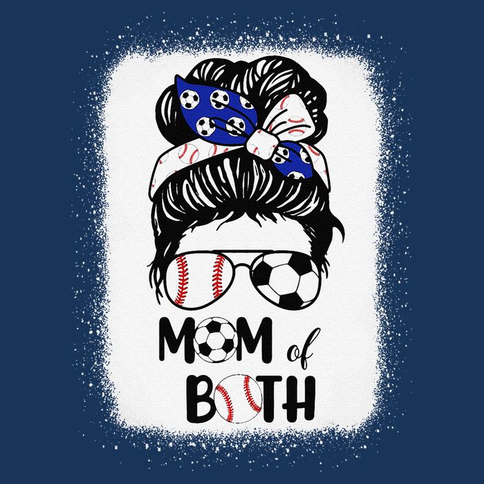Messy Bun Soccer Mom Baseball Mom Of Both Mothers Day Cooling Performance Crew T-Shirt