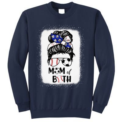 Messy Bun Soccer Mom Baseball Mom Of Both Mothers Day Sweatshirt