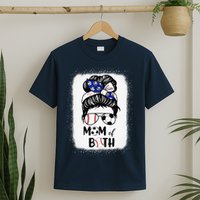 Messy Bun Soccer Mom Baseball Mom Of Both Mothers Day T-Shirt