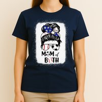 Messy Bun Soccer Mom Baseball Mom Of Both Mothers Day T-Shirt