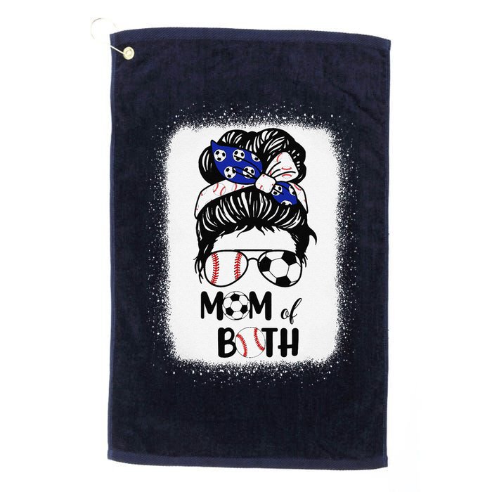 Messy Bun Soccer Mom Baseball Mom Of Both Mothers Day Golf Towel