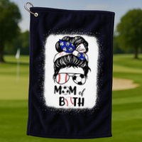 Messy Bun Soccer Mom Baseball Mom Of Both Mothers Day Golf Towel